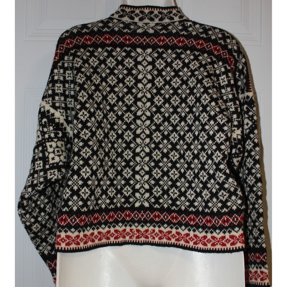 Vintage Selbu Norwegian Wool Cardigan Fair Isle Nordic Heritage Sweater SZ Small - Picture 3 of 14